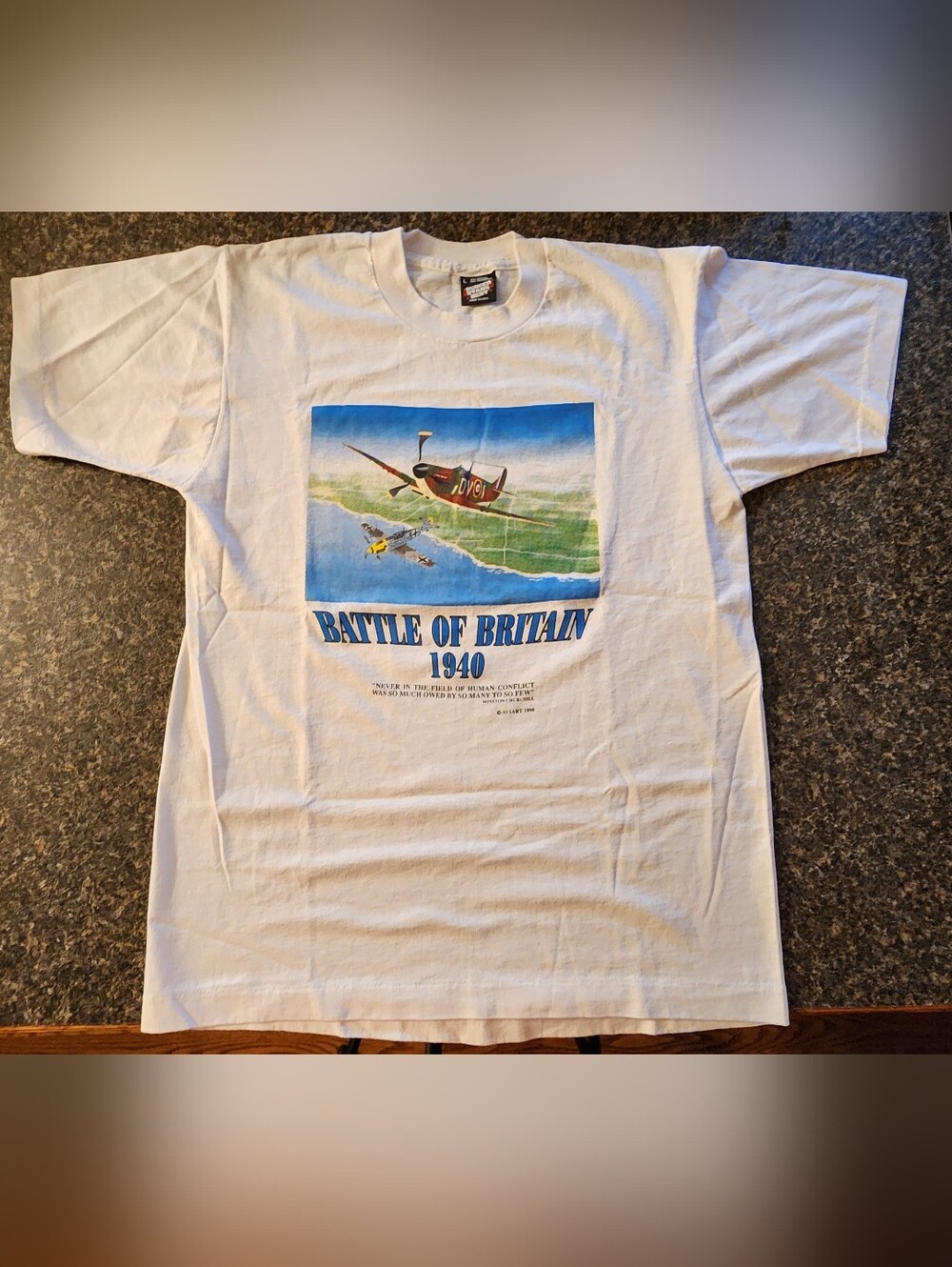 Vintage 1990 Battle Of Britain T-Shirt Size Large